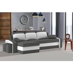 Canapea de colt Magnifico Hewlet Foam Pouffe Left Mikro 27/Mikro 31 (Grey/White)