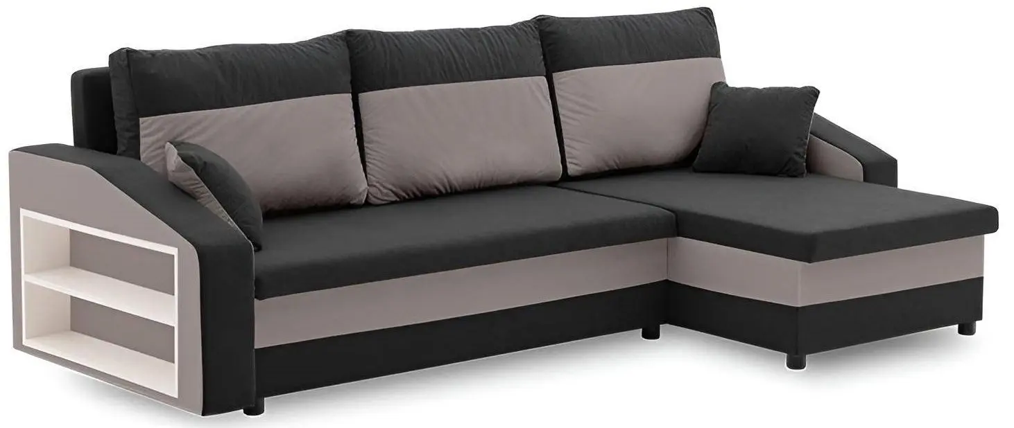 Диван угловой Magnifico Hewlet Foam Shelf Left Mikro 15/Mikro 27 (Black/Grey)