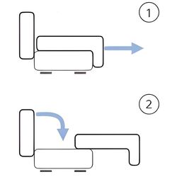 Диван угловой Magnifico Hewlet Foam Shelf Left Mikro 15/Mikro 27 (Black/Grey) Thumb