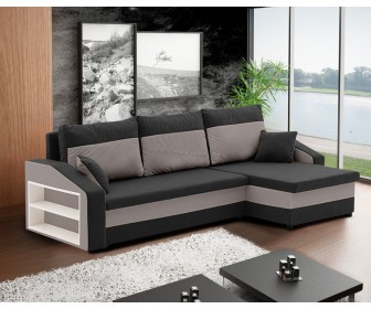 Диван угловой Magnifico Hewlet Foam Shelf Left Mikro 15/Mikro 27 (Black/Grey)