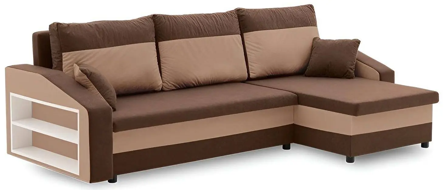 Canapea de colt Magnifico Hewlet Foam Shelf Left Mikro 20/Mikro 05 (Brown/Cappuccino) - 4