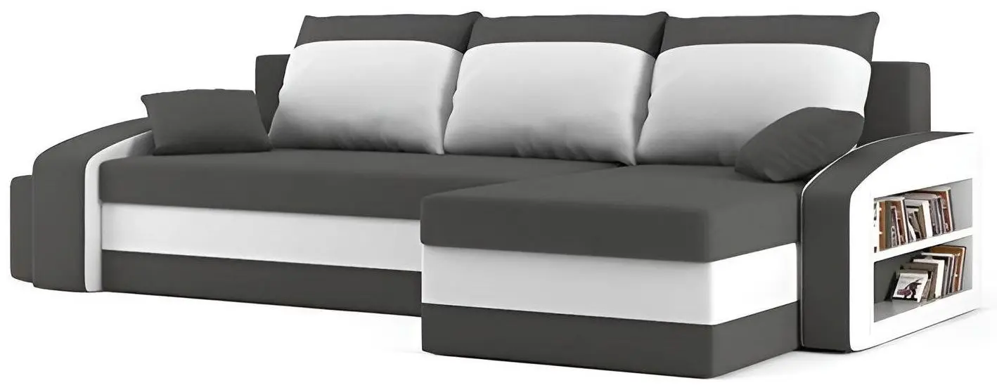 Canapea de colt Magnifico Hewlet Foam Shelf Right/Pouffe Left Mikro 27/Mikro 31 (Grey/White) - 4