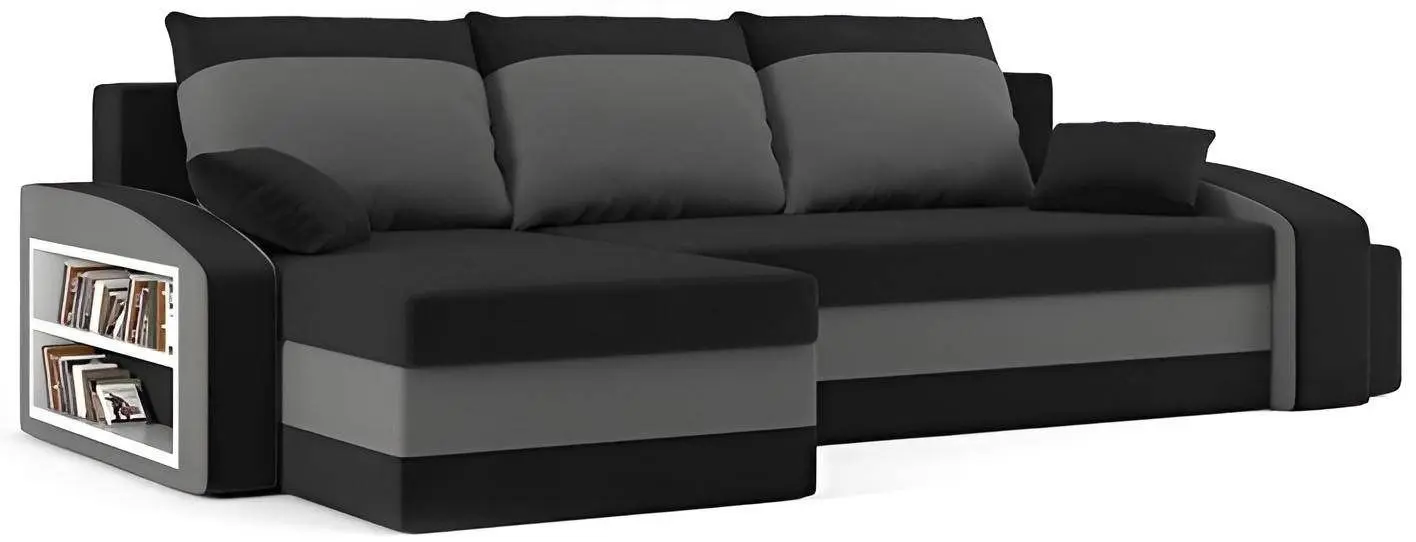Canapea de colt Magnifico Hewlet Foam Shelf Left/Pouffe Right Mikro 15/Mikro 27 (Black/Grey) - 4