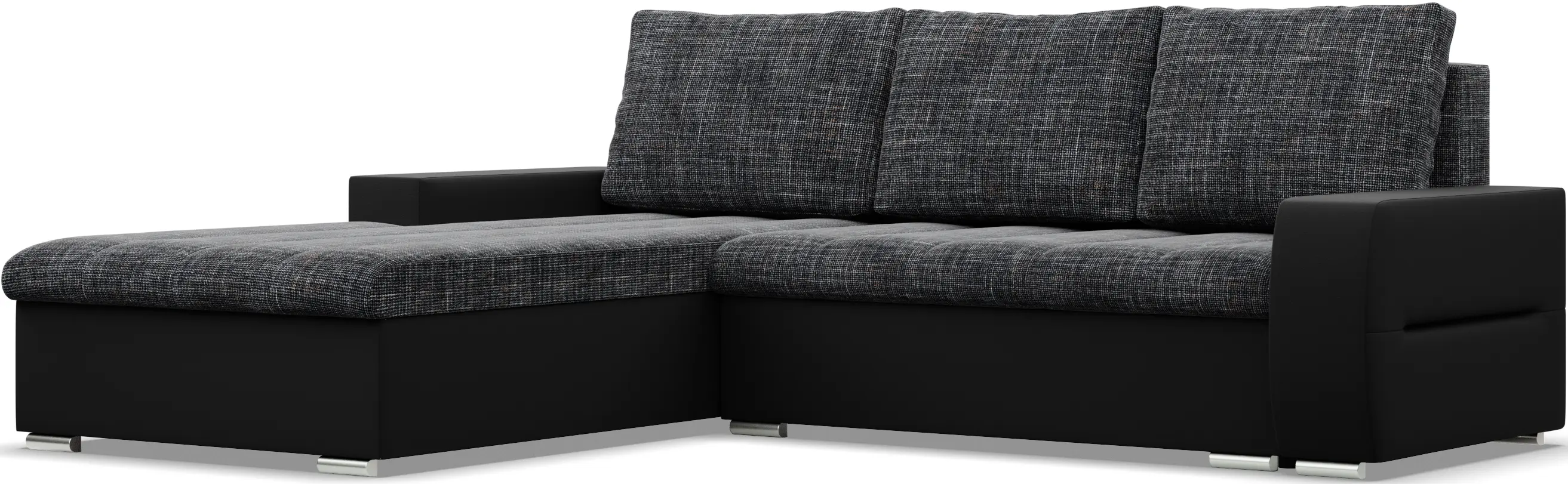 Canapea de colt Magnifico Meble Aurora LL Lawa 17/Real 11 Left (Dark Grey/Black)