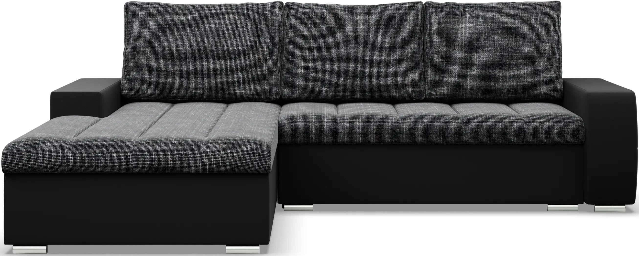 Canapea de colt Magnifico Meble Aurora LL Lawa 17/Real 11 Left (Dark Grey/Black)