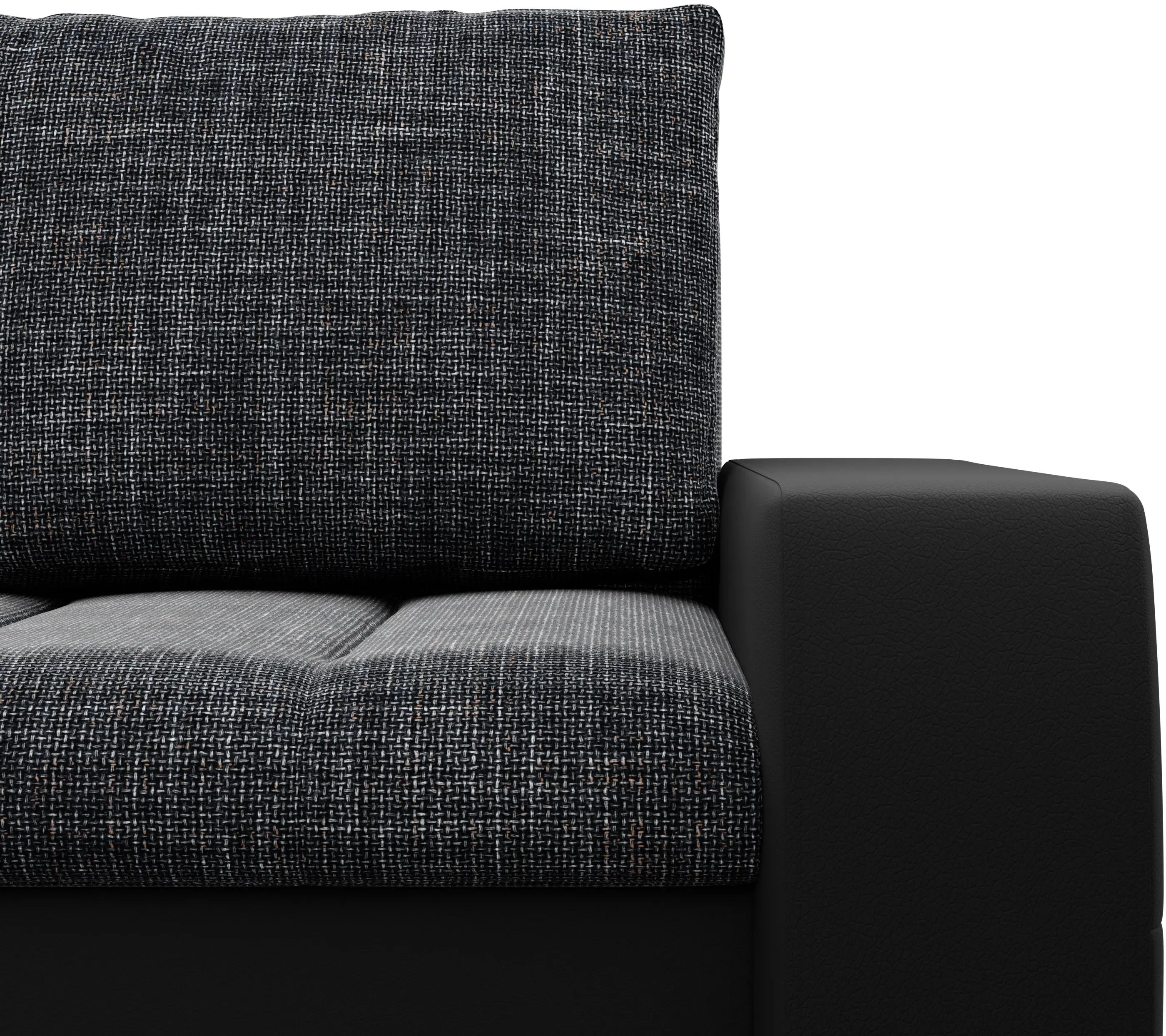 Canapea de colt Magnifico Meble Aurora LL Lawa 17/Real 11 Left (Dark Grey/Black)