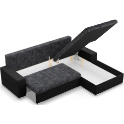 Canapea de colt Magnifico Meble Aurora LL Lawa 17/Real 11 Right (DarkGrey/Black) Thumb