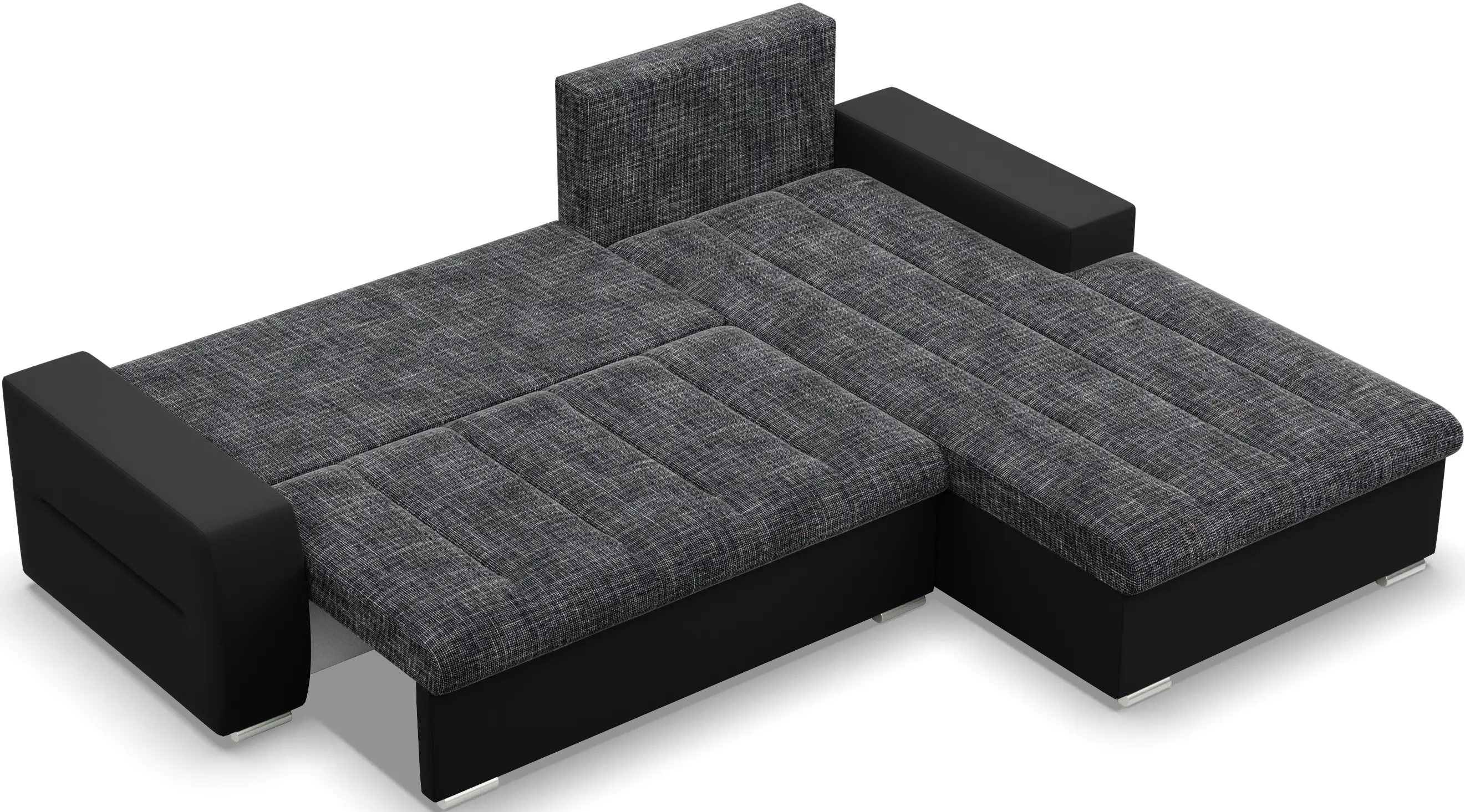 Canapea de colt Magnifico Meble Aurora LL Lawa 17/Real 11 Right (DarkGrey/Black)