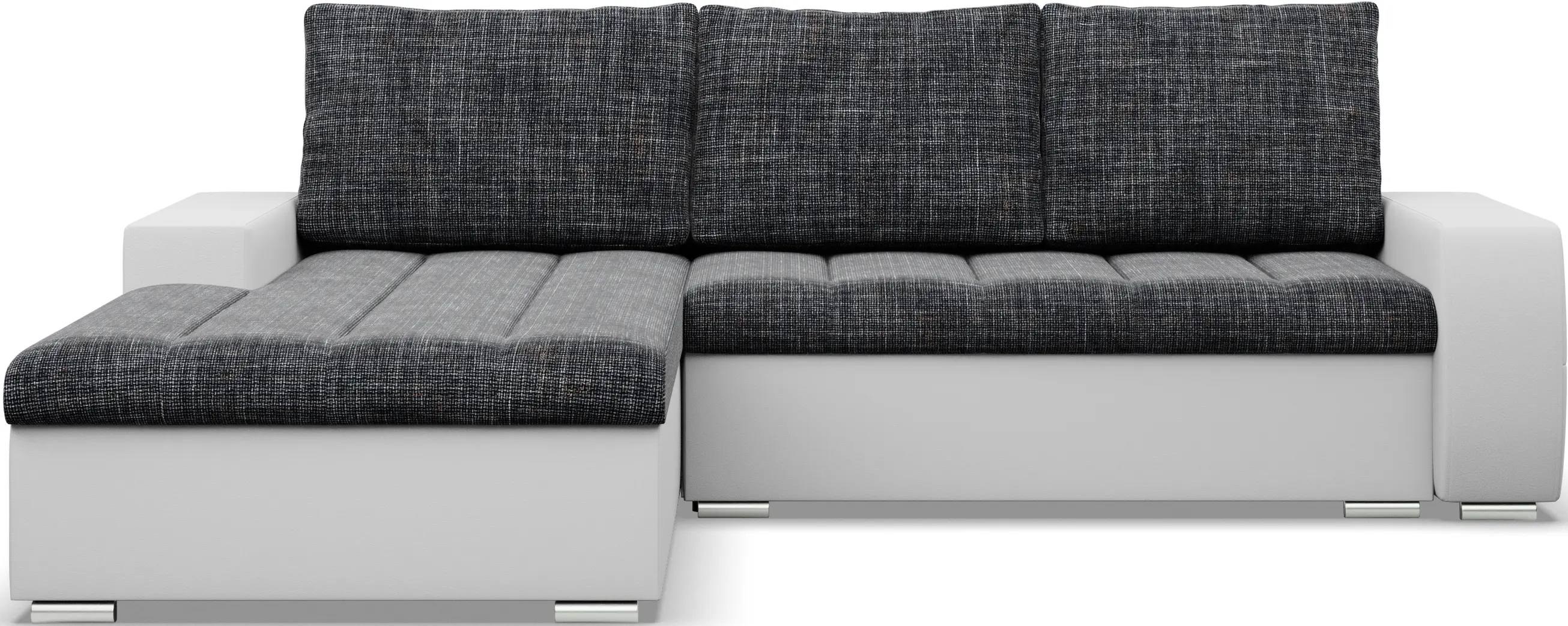 Canapea de colt Magnifico Meble Aurora LL Lawa 17/Real 17 Left (Dark Grey/White)