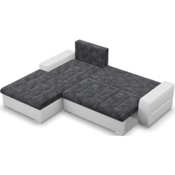 Canapea de colt Magnifico Meble Aurora LL Lawa 17/Real 17 Left (Dark Grey/White) Thumb