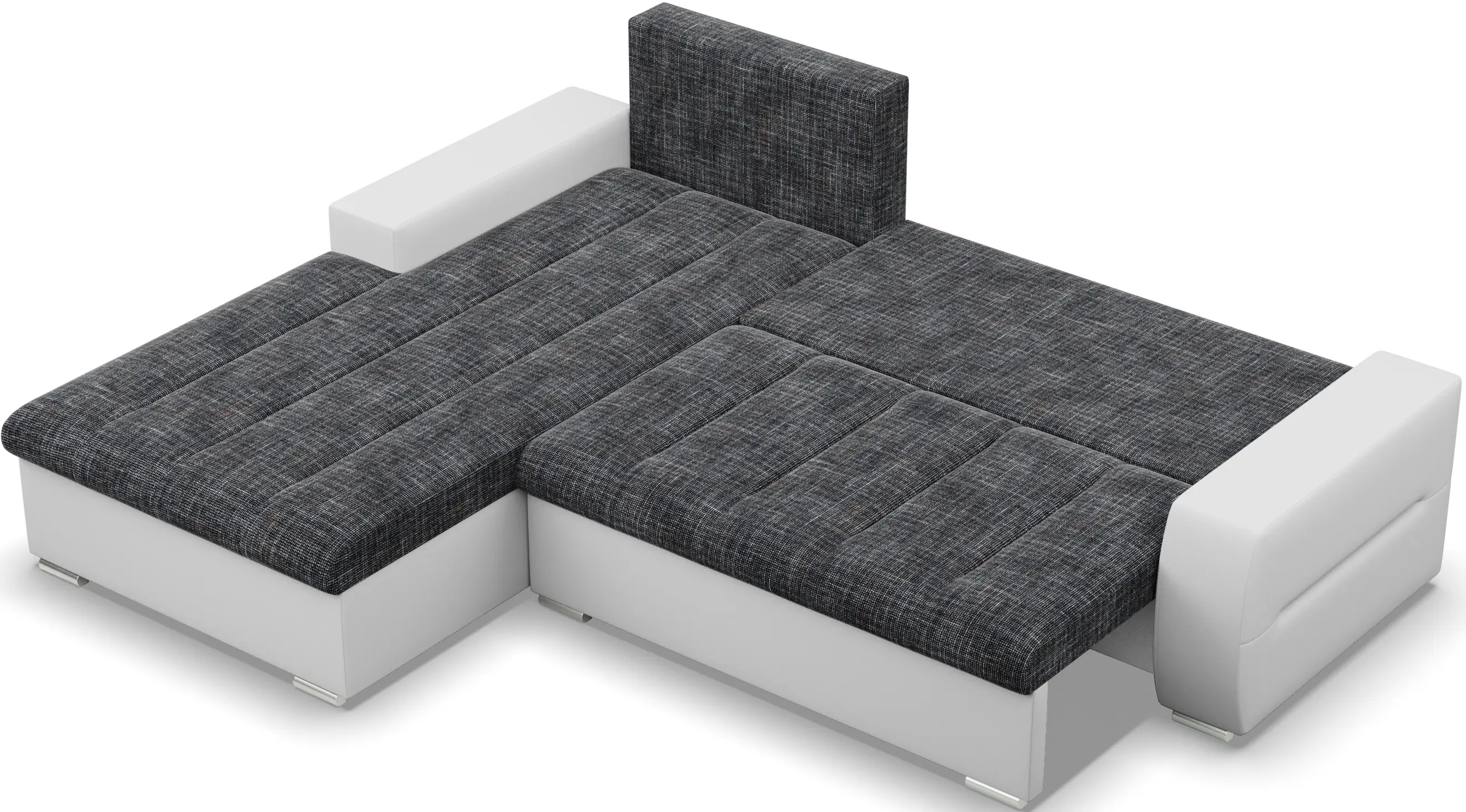 Canapea de colt Magnifico Meble Aurora LL Lawa 17/Real 17 Left (Dark Grey/White)