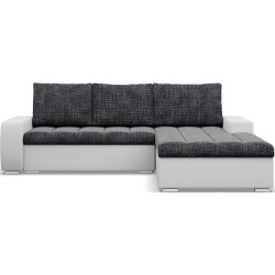 Диван угловой Magnifico Meble Aurora LL Lawa 17/Real 17 Right (Dark Grey/White) Thumb