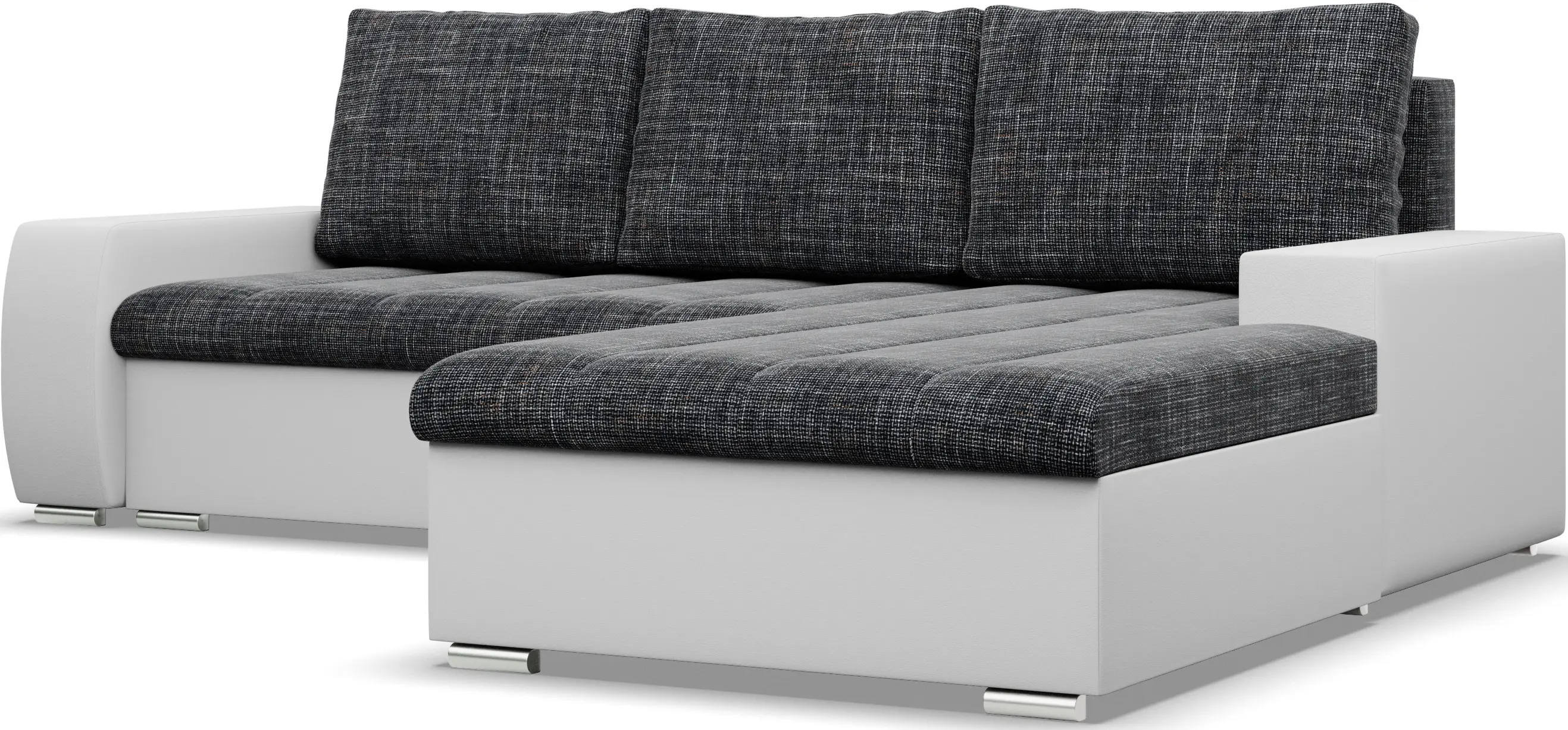 Диван угловой Magnifico Meble Aurora LL Lawa 17/Real 17 Right (Dark Grey/White)