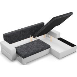 Диван угловой Magnifico Meble Aurora LL Lawa 17/Real 17 Right (Dark Grey/White) Thumb