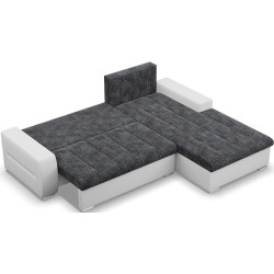 Диван угловой Magnifico Meble Aurora LL Lawa 17/Real 17 Right (Dark Grey/White) Thumb