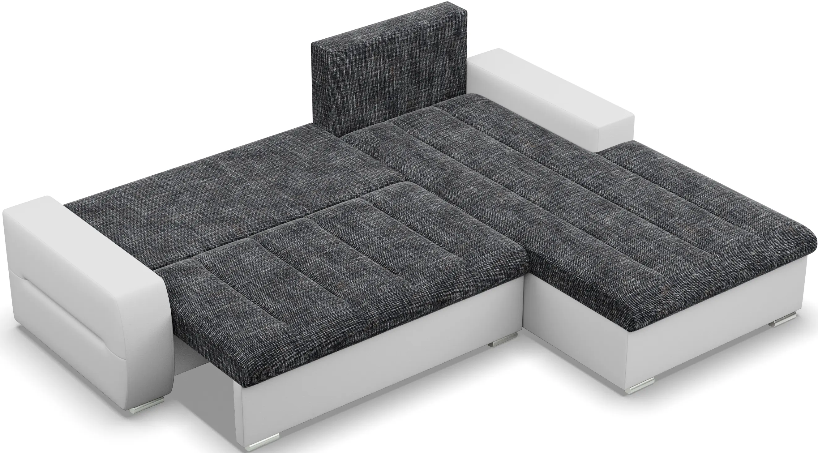 Диван угловой Magnifico Meble Aurora LL Lawa 17/Real 17 Right (Dark Grey/White)