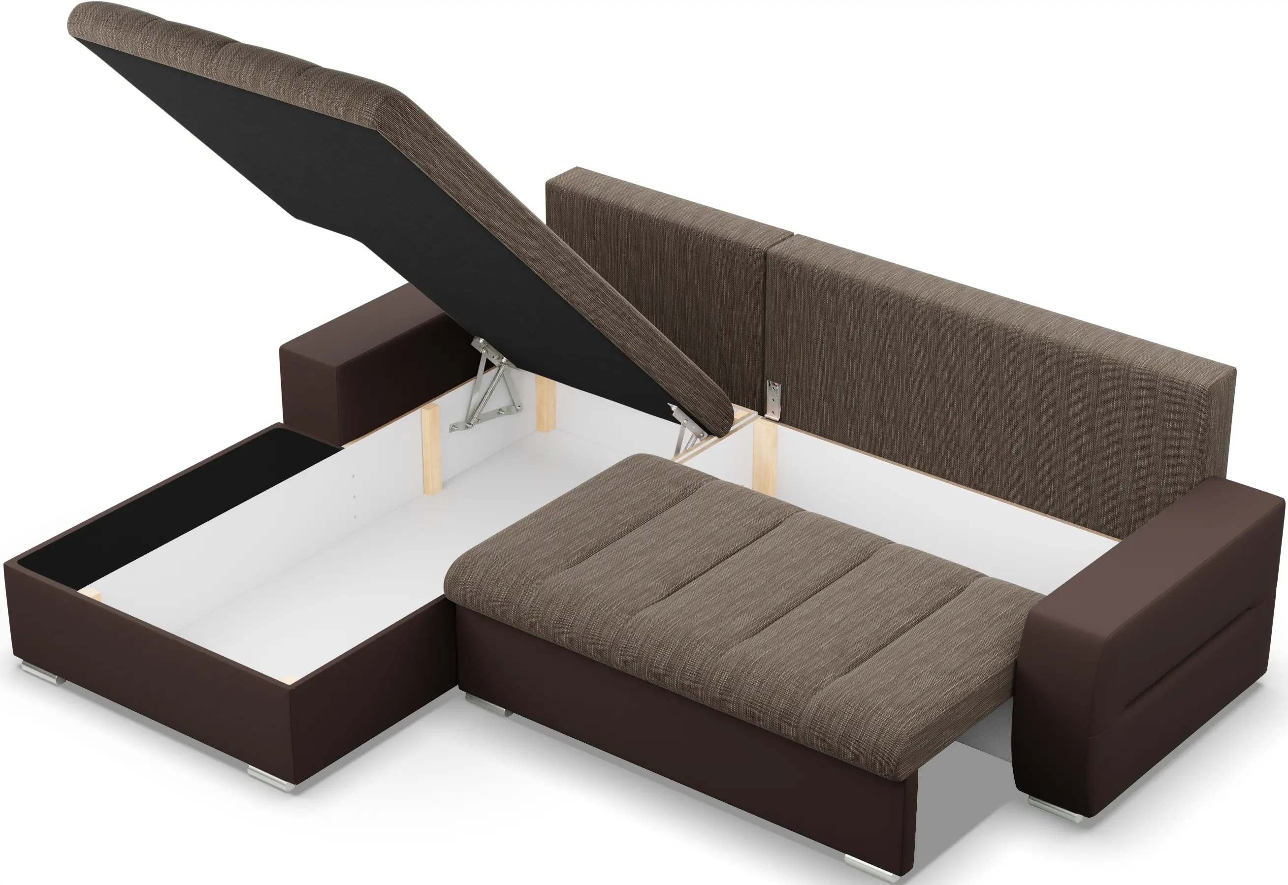 Диван угловой Magnifico Meble Aurora LL Lawa 2/Real 66 Left (Brown)