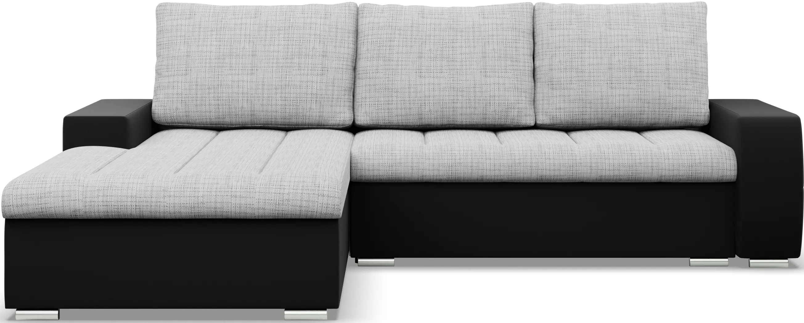 Canapea de colt Magnifico Meble Aurora LL Lawa 9/Real 11 Left (Light Grey/Black)