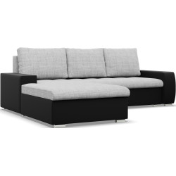 Canapea de colt Magnifico Meble Aurora LL Lawa 9/Real 11 Left (Light Grey/Black) Thumb