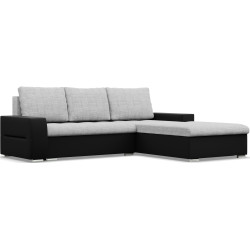 Canapea de colt Magnifico Meble Aurora LL Lawa 9/Real 11 Right (Light Grey/Black) Thumb