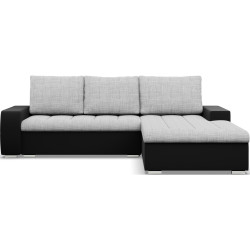 Canapea de colt Magnifico Meble Aurora LL Lawa 9/Real 11 Right (Light Grey/Black) Thumb