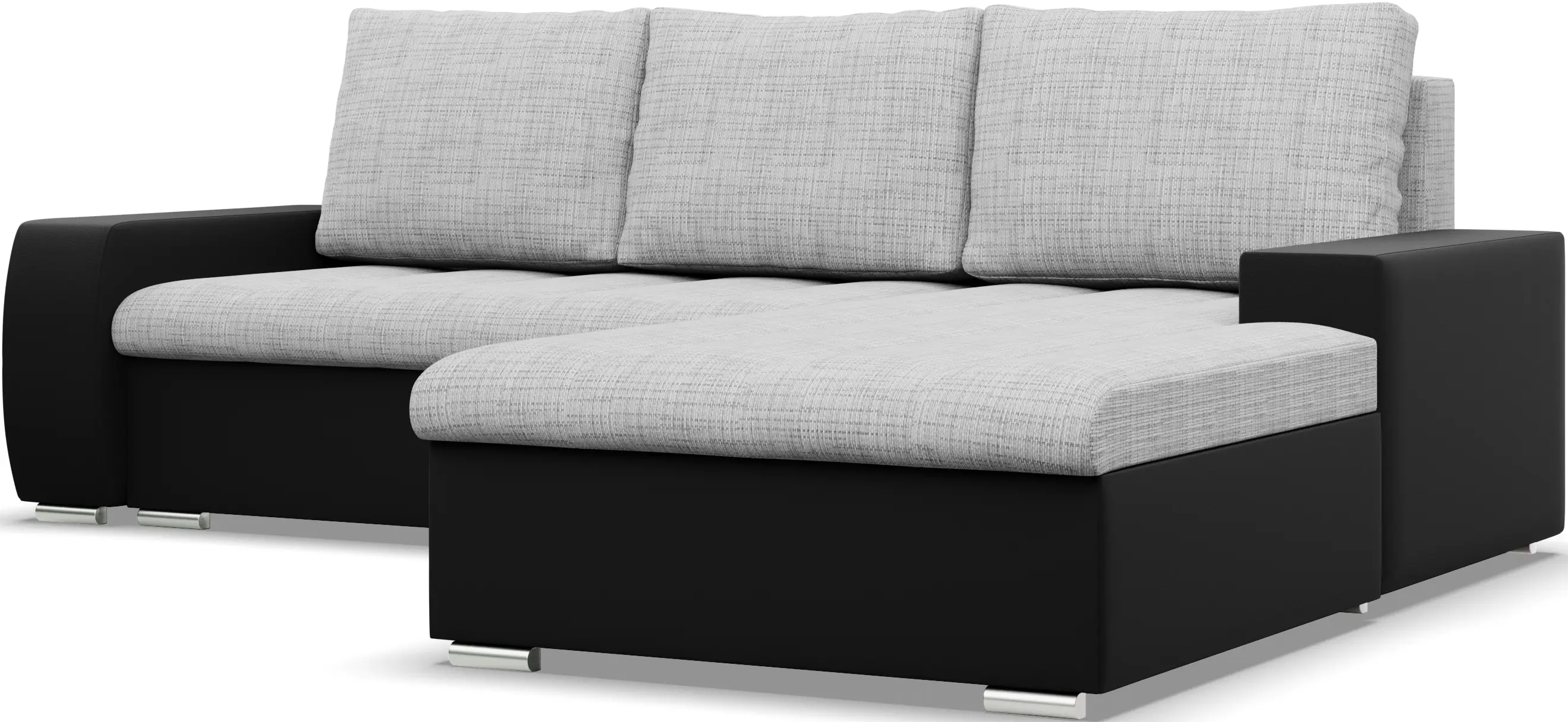 Canapea de colt Magnifico Meble Aurora LL Lawa 9/Real 11 Right (Light Grey/Black)