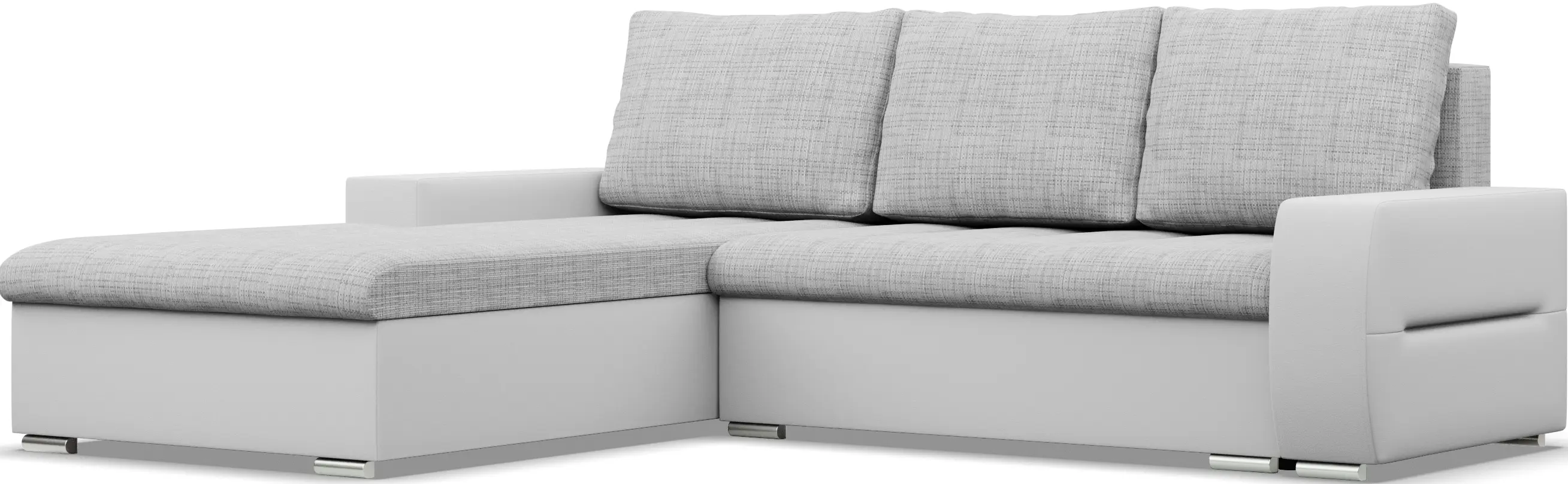 Canapea de colt Magnifico Meble Aurora LL Lawa 9/Real 17 Left (Light Grey/White)