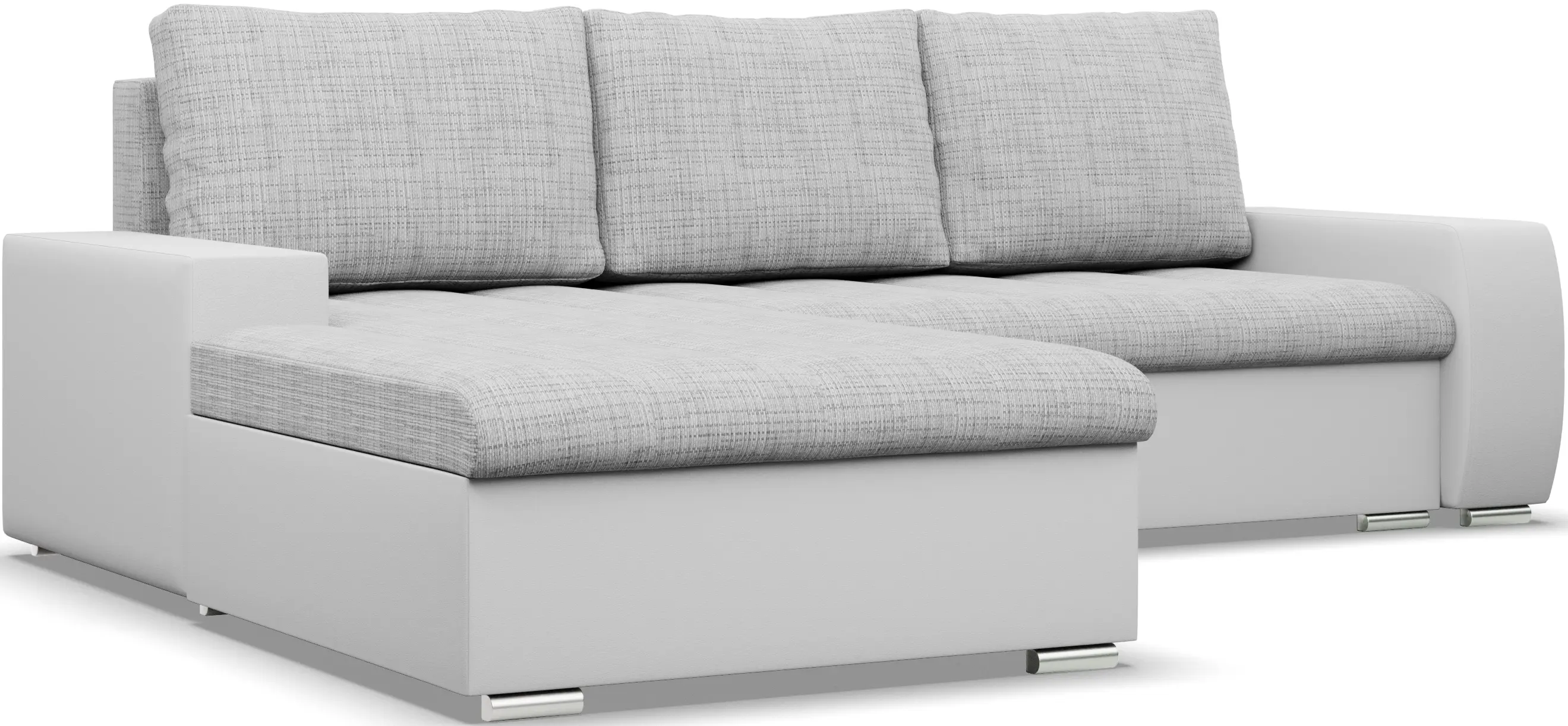 Canapea de colt Magnifico Meble Aurora LL Lawa 9/Real 17 Left (Light Grey/White)