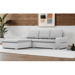 Canapea de colt Magnifico Meble Aurora LL Lawa 9/Real 17 Left (Light Grey/White)
