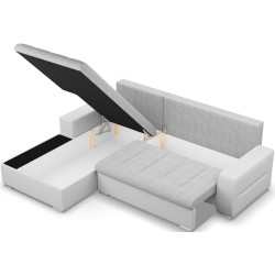 Canapea de colt Magnifico Meble Aurora LL Lawa 9/Real 17 Left (Light Grey/White) Thumb