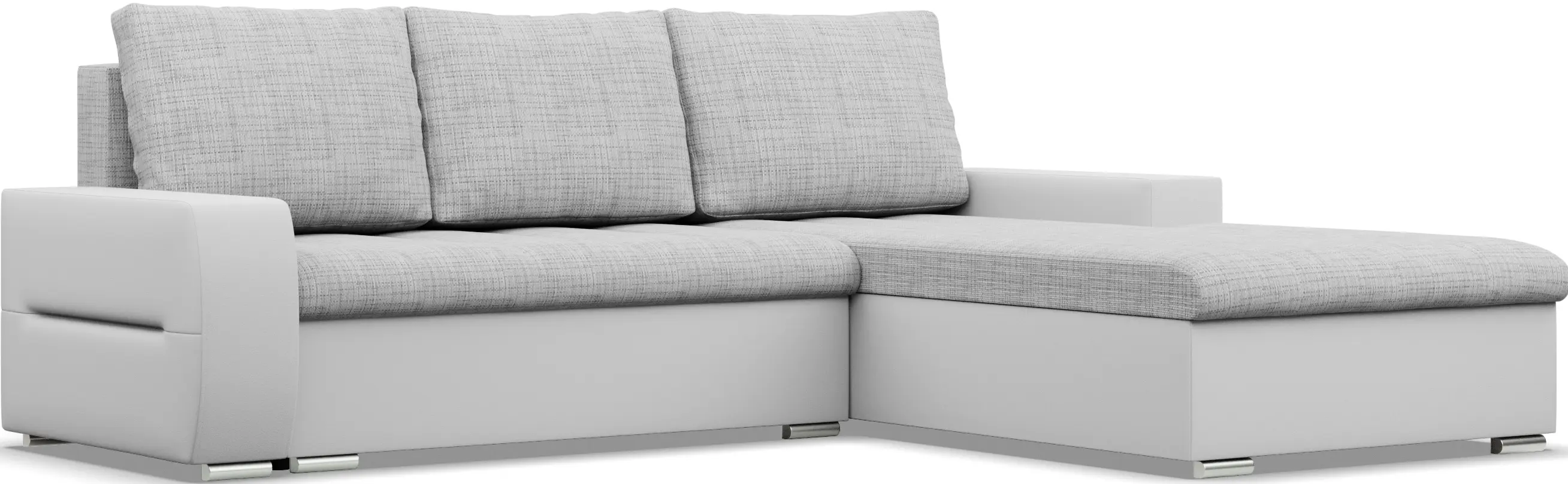 Canapea de colt Magnifico Meble Aurora LL Lawa 9/Real 17 Right (Light Grey/White)