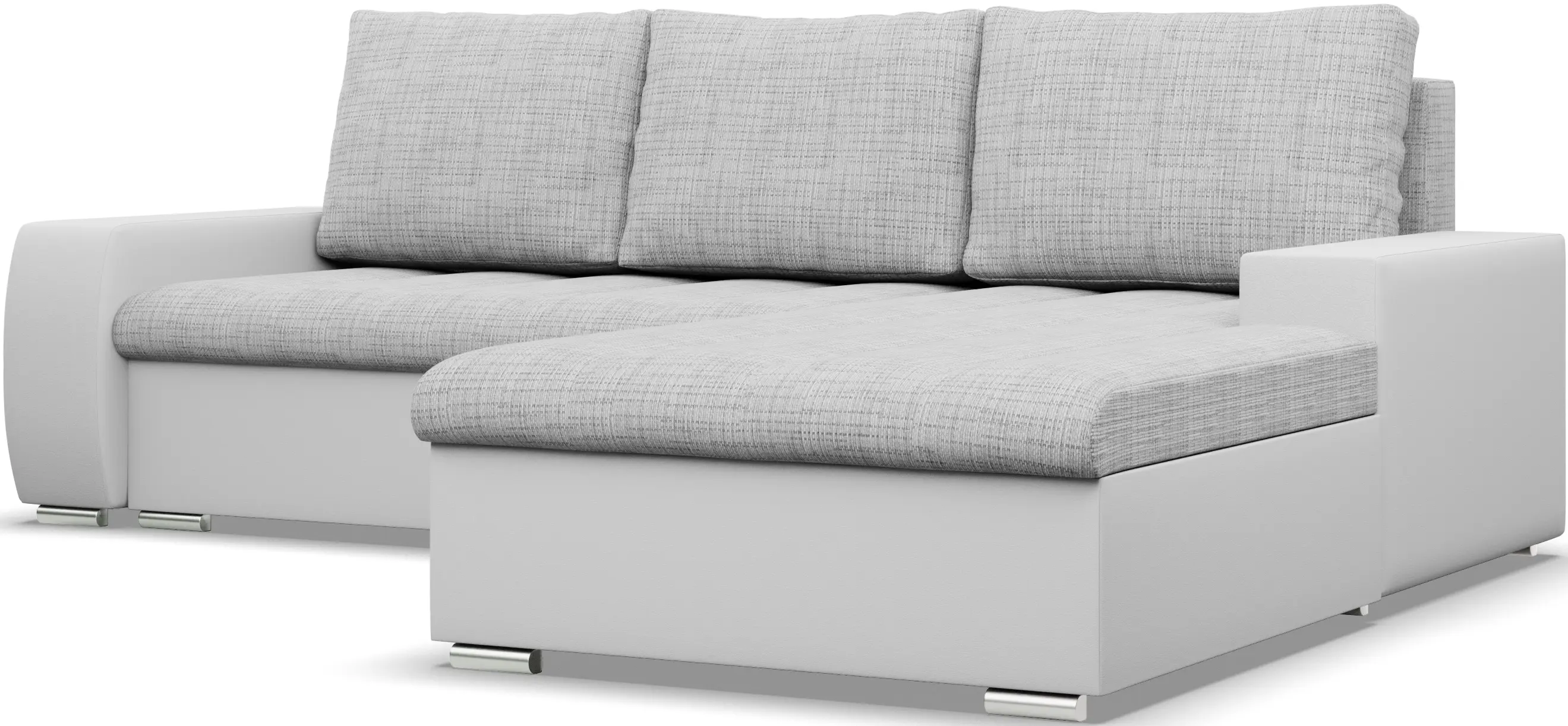 Canapea de colt Magnifico Meble Aurora LL Lawa 9/Real 17 Right (Light Grey/White)