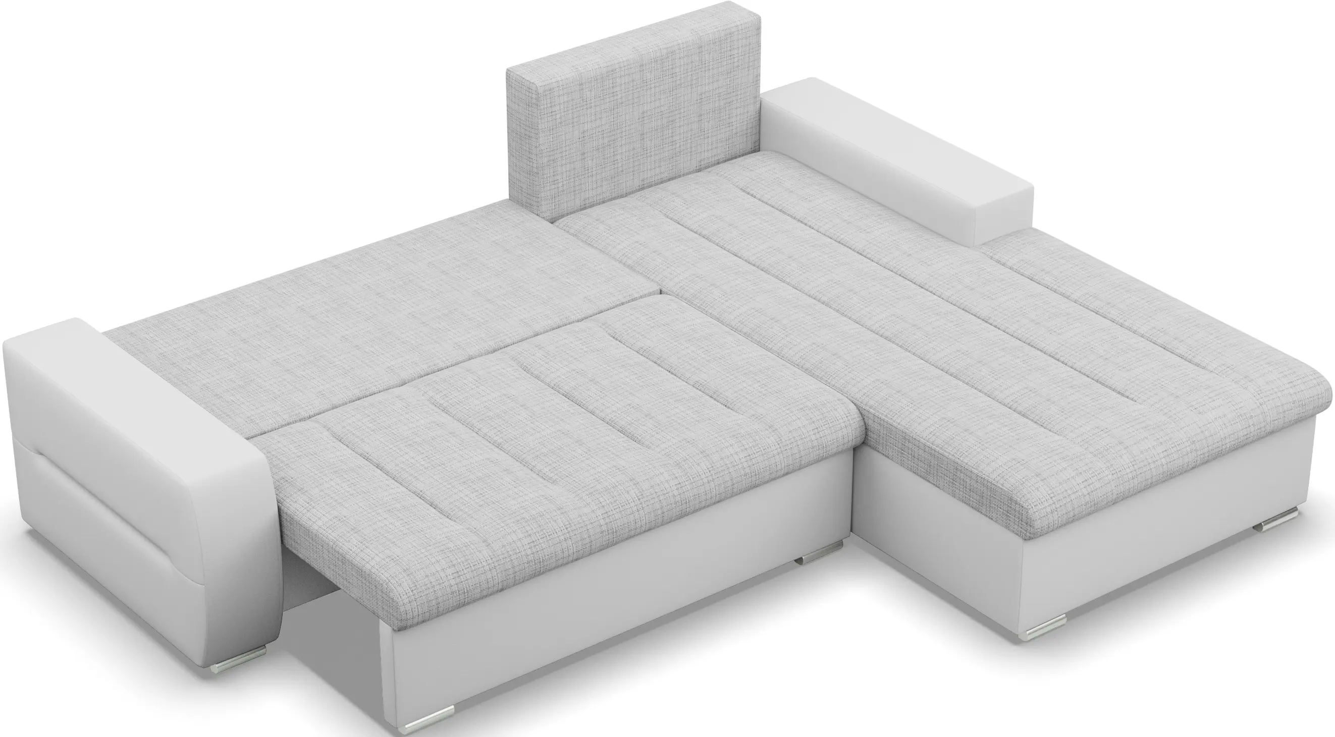 Canapea de colt Magnifico Meble Aurora LL Lawa 9/Real 17 Right (Light Grey/White)