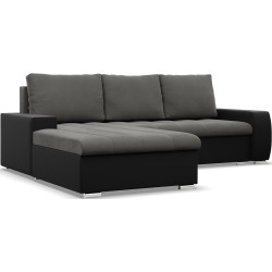 Canapea de colt Magnifico Meble Aurora LL Trinity 15/Real 11 Left (Dark Grey/Black) Thumb