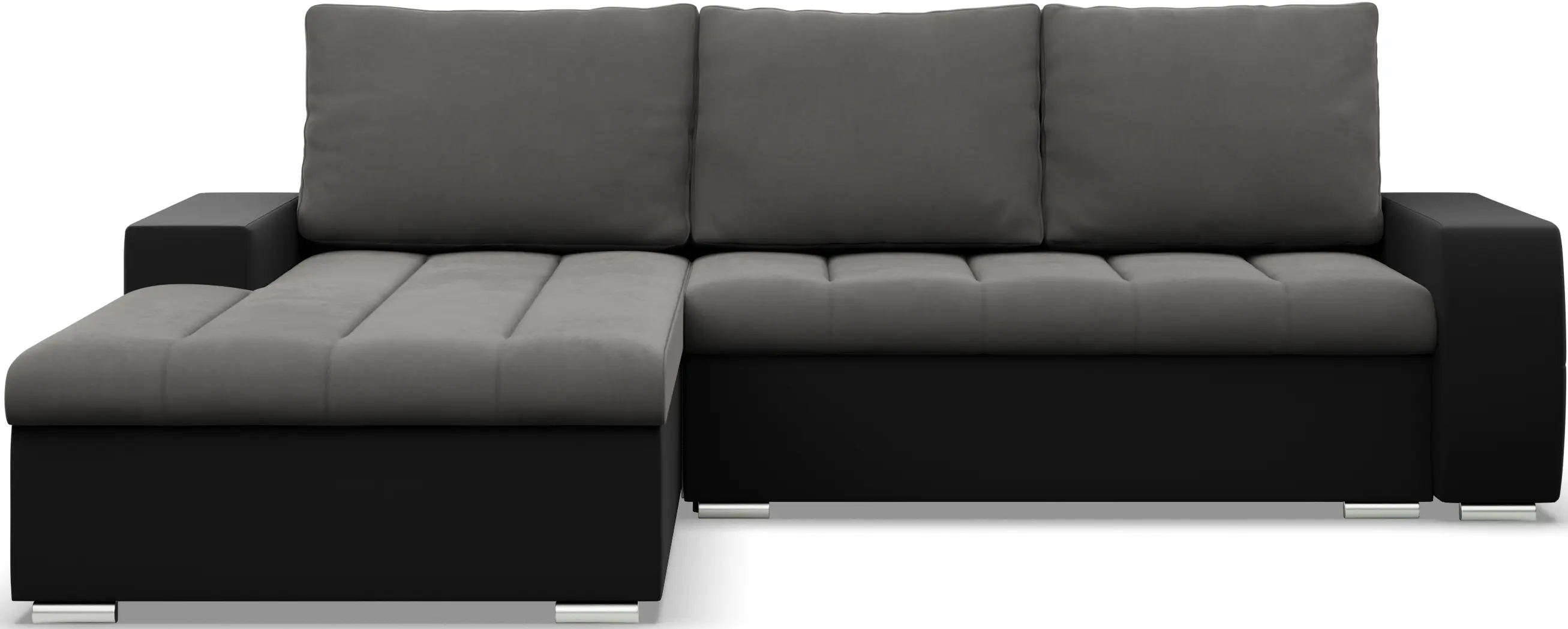 Canapea de colt Magnifico Meble Aurora LL Trinity 15/Real 11 Left (Dark Grey/Black)