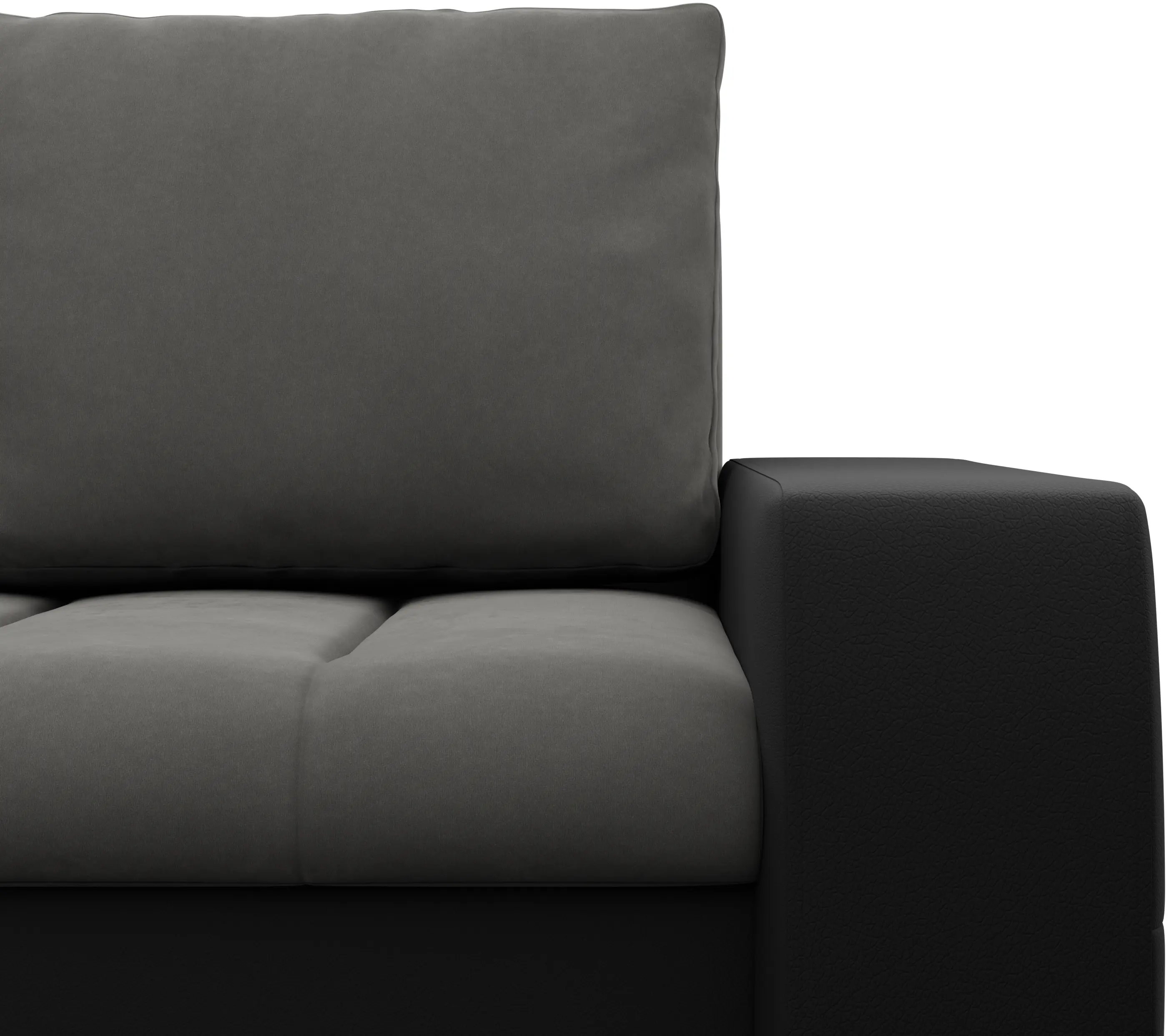 Canapea de colt Magnifico Meble Aurora LL Trinity 15/Real 11 Left (Dark Grey/Black)