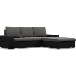 Canapea de colt Magnifico Meble Aurora LL Trinity 15/Real 11 Right (Dark Grey/Black) Thumb