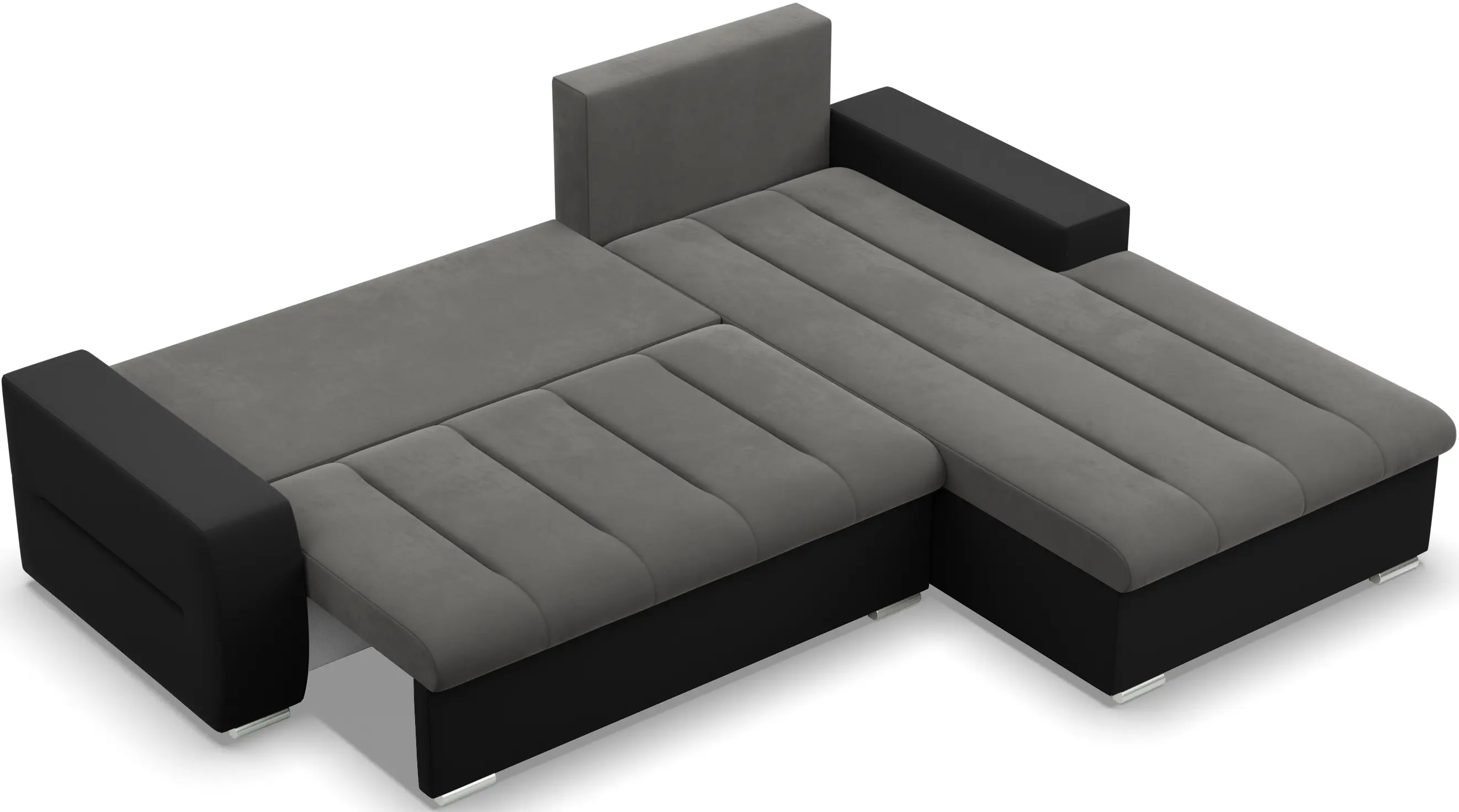 Canapea de colt Magnifico Meble Aurora LL Trinity 15/Real 11 Right (Dark Grey/Black)