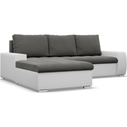 Canapea de colt Magnifico Meble Aurora LL Trinity/Real 17 Left (Dark Grey/White) Thumb