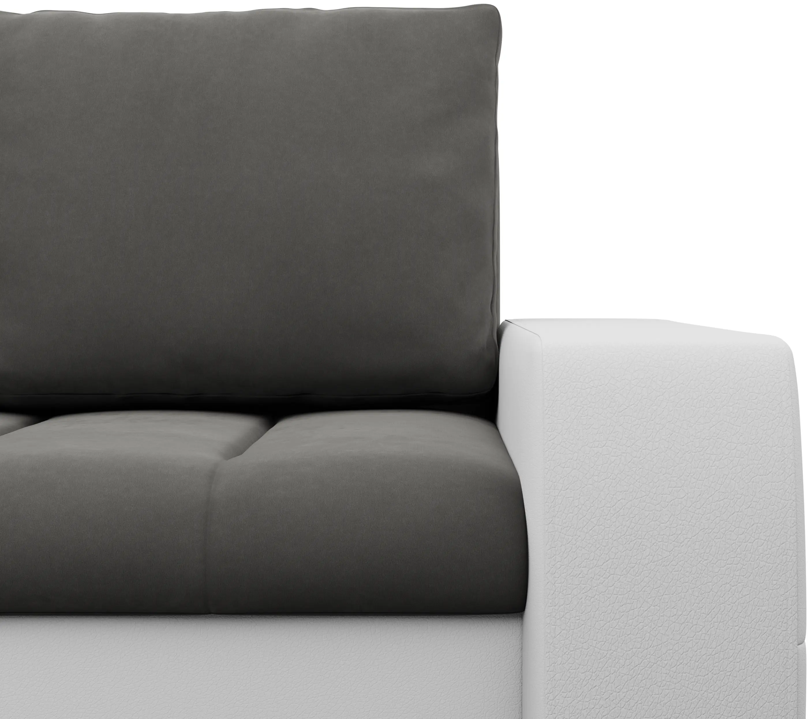 Canapea de colt Magnifico Meble Aurora LL Trinity/Real 17 Left (Dark Grey/White)