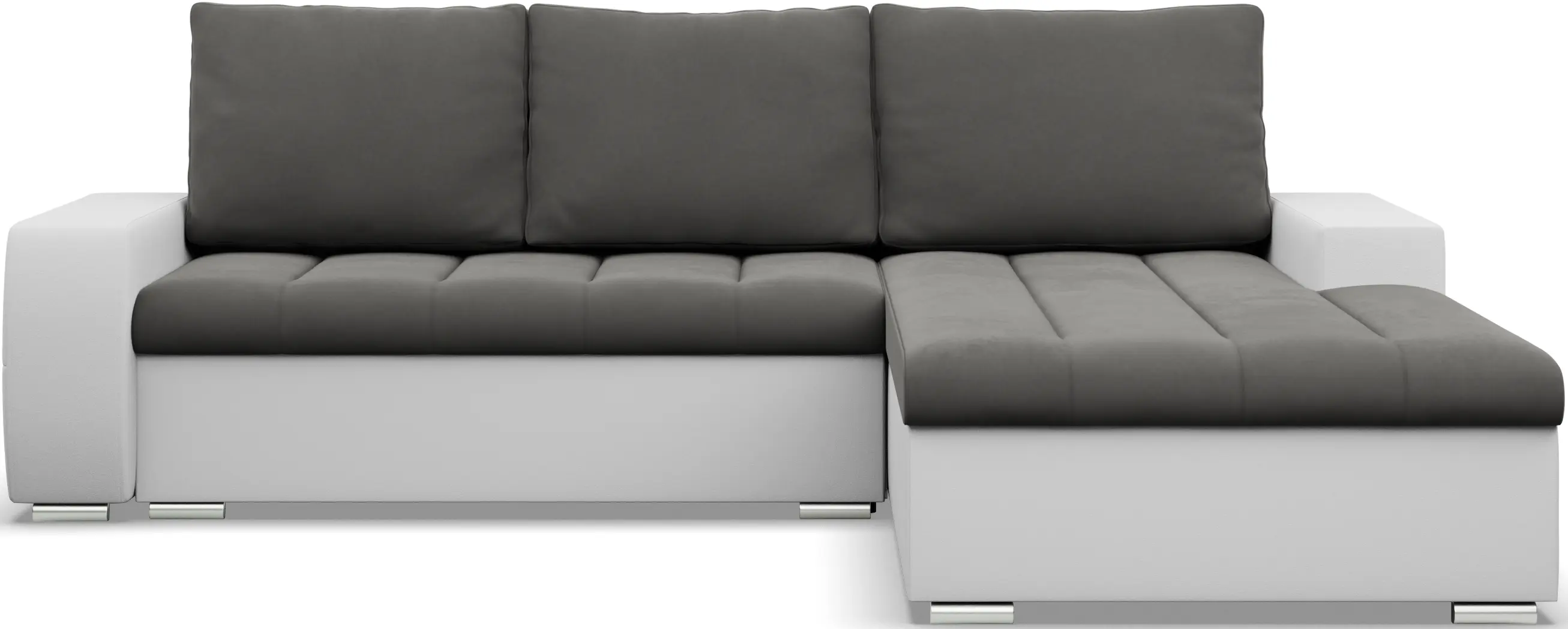 Canapea de colt Magnifico Meble Aurora LL Trinity 15/Real 17 Right (Dark Grey/White)