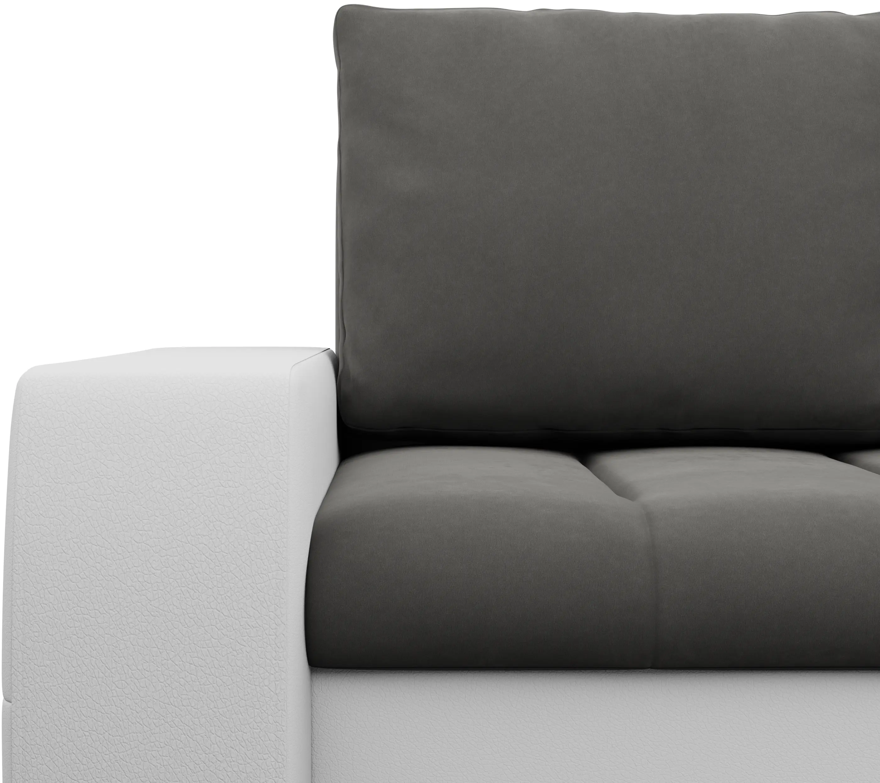 Canapea de colt Magnifico Meble Aurora LL Trinity 15/Real 17 Right (Dark Grey/White)