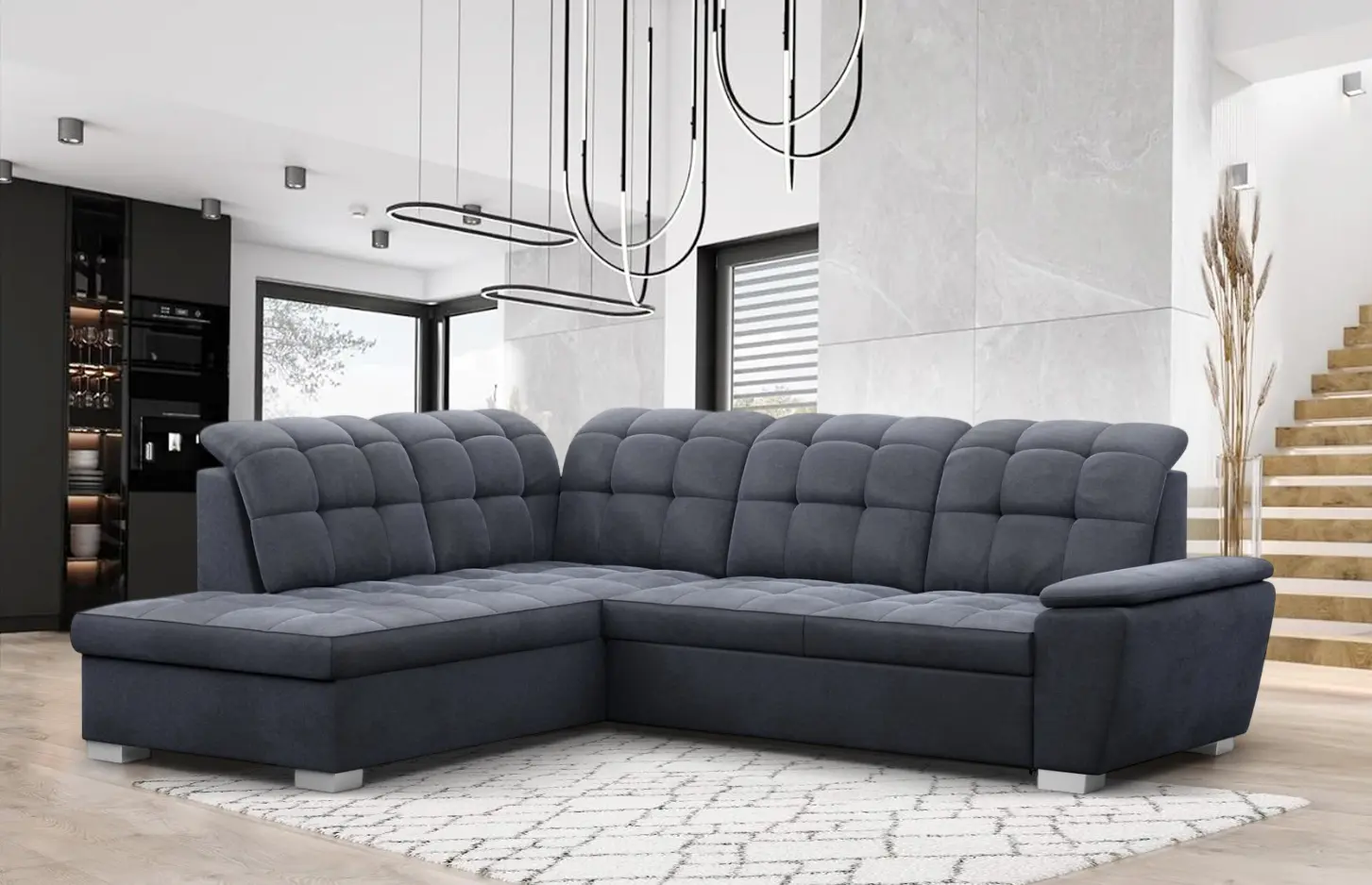 Диван угловой Magnifico Meble Baron Premium Canyon 96 Left (Dark Grey)