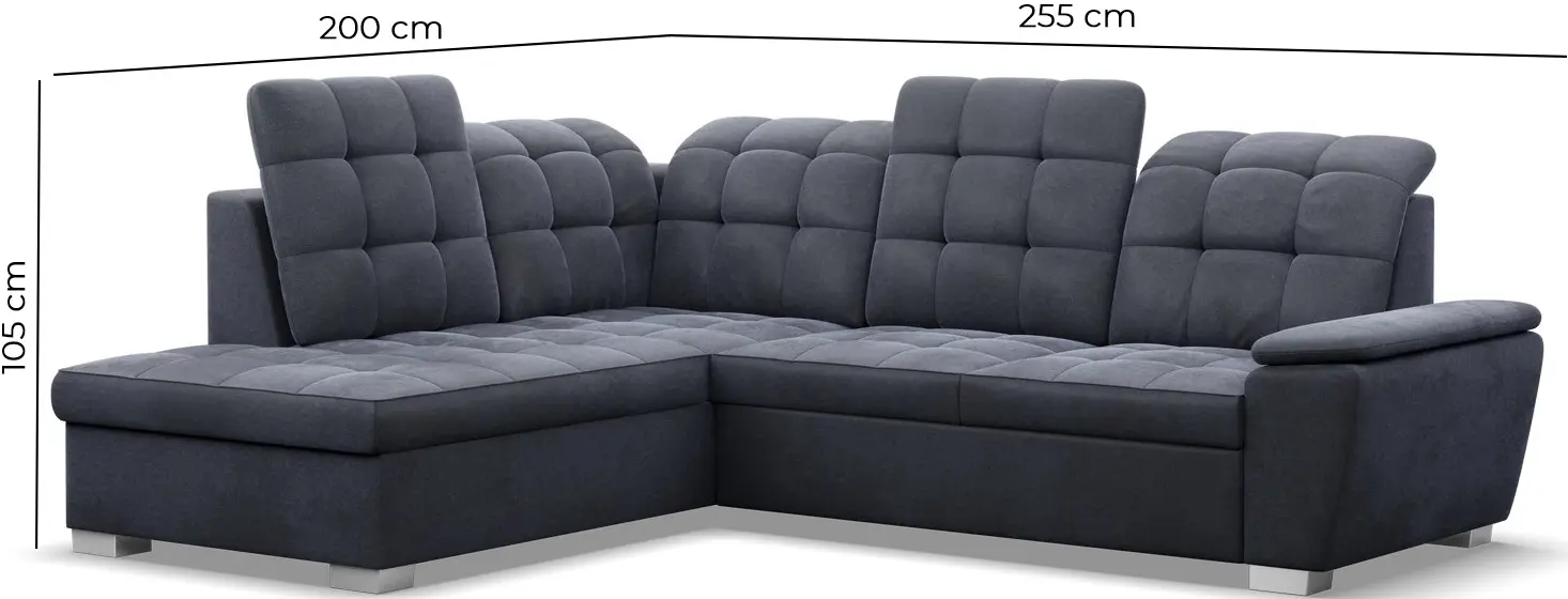 Диван угловой Magnifico Meble Baron Premium Glow 15 Left (Light Grey)