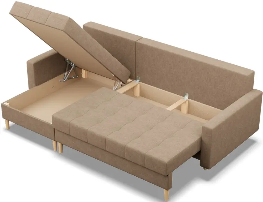 Диван угловой Magnifico Meble Elma LL Bonell Lux 02 (Beige)