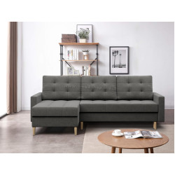 Диван угловой Magnifico Meble Elma LL Bonell Lux 06 (Dark Grey)