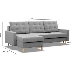 Диван угловой Magnifico Meble Elma LL Bonell Lux 06 (Dark Grey) Thumb