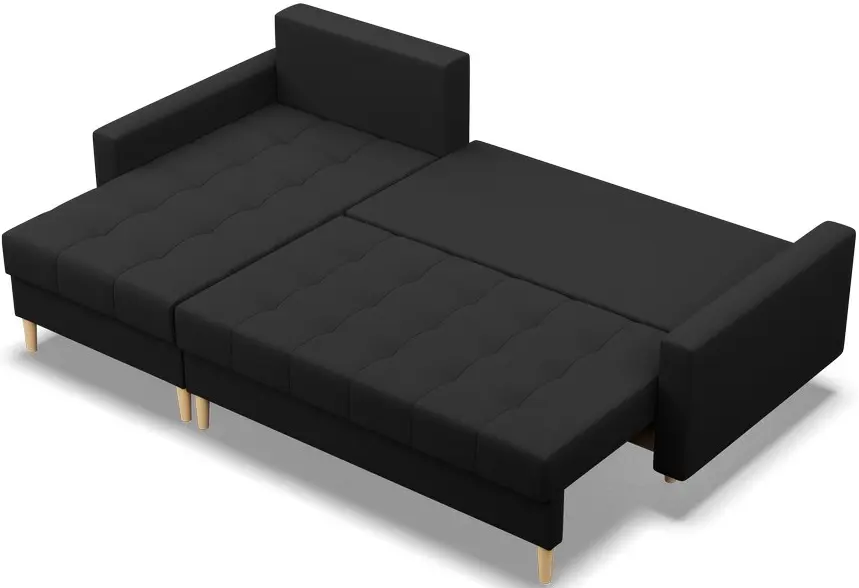 Canapea de colt Magnifico Meble Elma LL Bonell Lux 23 (Black) - 5