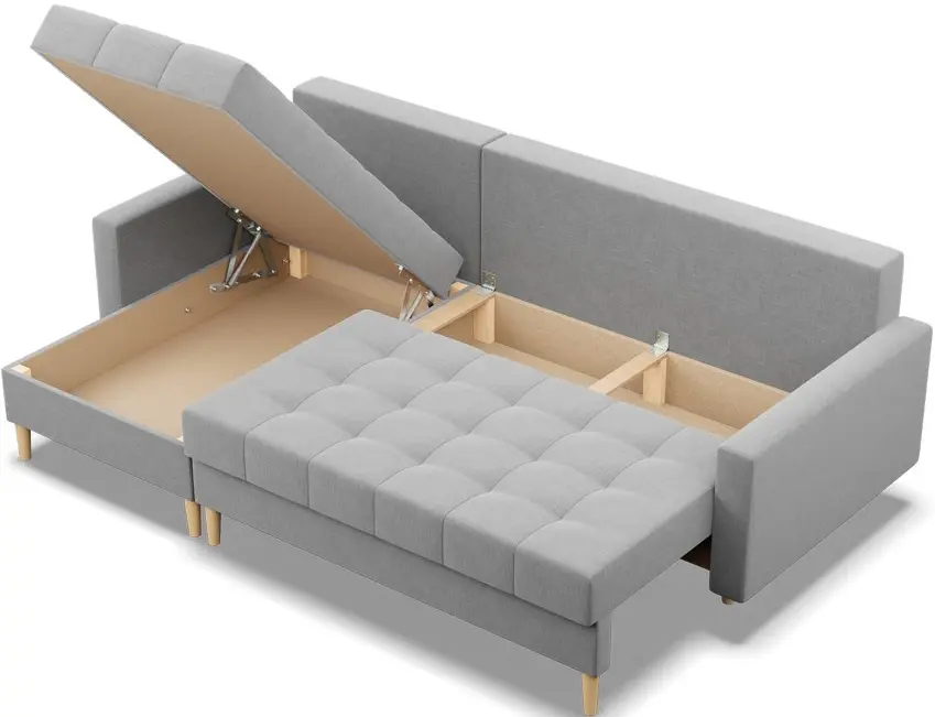 Диван угловой Magnifico Meble Elma LL Bonell Lux 32 (Light Grey)