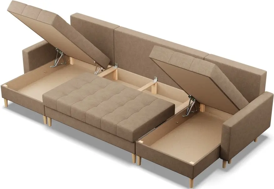 Canapea de colt Magnifico Meble Elma ULL Bonell Lux 2 (Sand Beige) - 4